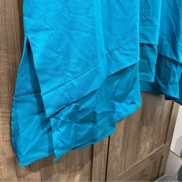 Soft Surroundings 2X Shirt Tunic Short Sleeve Lagenlook layered sheer hem - Picture 5 of 6